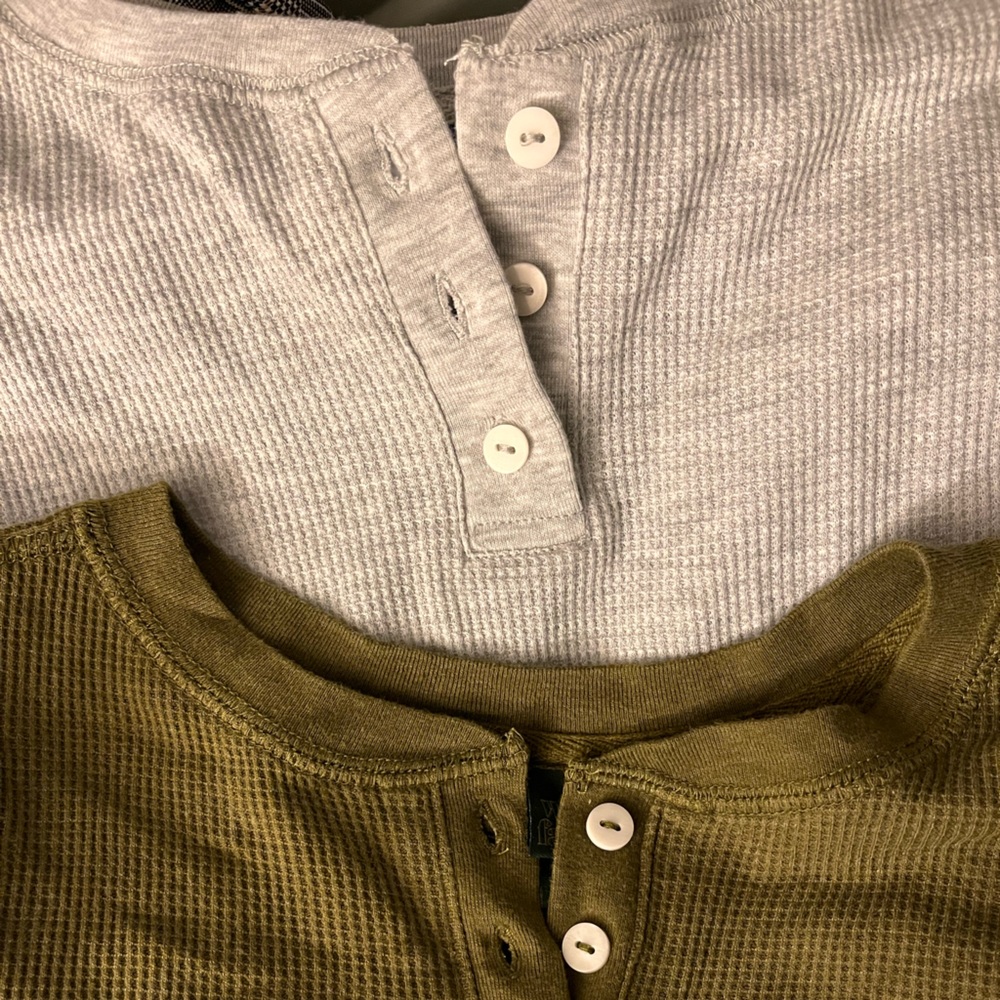 Cropped Waffle TShirts Target Size Medium, 2 pack